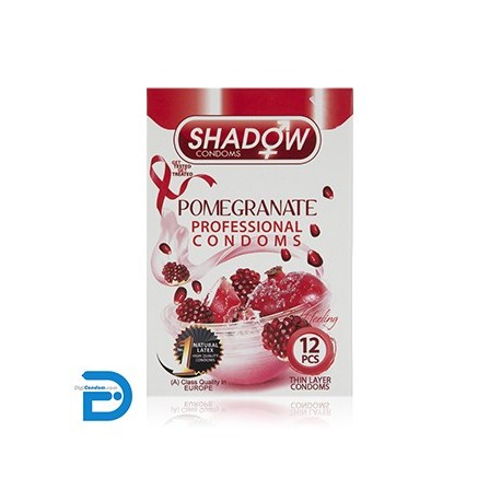 خرید کاندوم شادو 12 تایی تنگ کننده اناری SHADOW Pomegranate از دیجی کاندوم