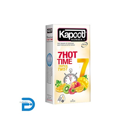 خرید کاندوم کاپوت 12 تایی 7 کاره گرم تروپیکال تویست Kapoot 7 HOT TIME TROPICAL TWIST از دیجی کاندوم