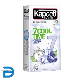 خرید کاندوم کاپوت 12 تایی7 کاره سرد کول تایم Kapoot 7 COOL TIME PASSION BERRY Condom از دیجی کاندوم