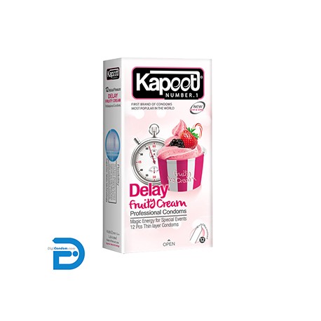 خرید کاندوم کاپوت 12 تایی تاخیری فروتی کرم Kapoot Delay Fruity Cream از دیجی کاندوم