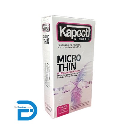 کاندوم نازک کاپوت مدل MICRO THIN بسته 12 عددی