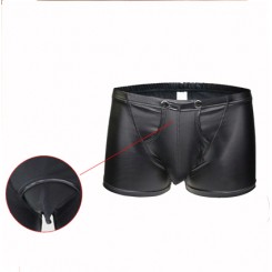 شورت مردانه چرم پادار دکمه دار MS030