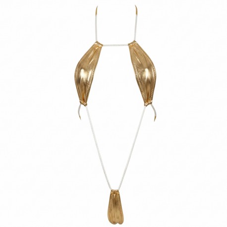 سرهمی چرمی طلایی