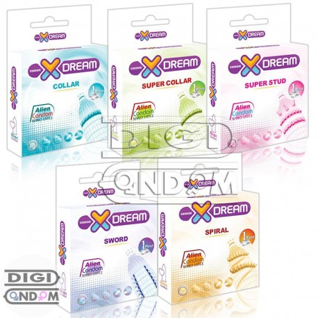 خرید-پکیج-کامل-پنج-عددی-انواع-کاندوم-های-فضایی-در-فروشگاه-دیجی-کاندوم-Xdream-Alien-Condom