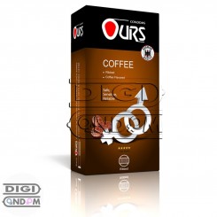 کاندوم اورز 12 تایی شیاردار با رایحه قهوه OURS COFFEE