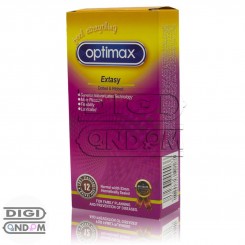 کاندوم اپتیمکس 12 تایی خاردار حلقوی اکستازی OPTIMAX Extasy