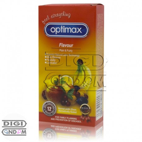 کاندوم-اپتیمکس-12-تایی-میوه-ای-OPTIMAX-Flavour---خرید-در-دیجی-کاندوم