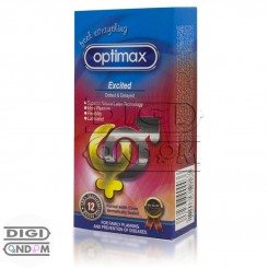 کاندوم اپتیمکس 12 تایی خاردار و تاخیری اکسایتد OPTIMAX Excited
