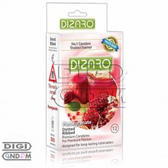 کاندوم دیزارو 12 تایی خاردار و شیاردار تنگ کننده DIZARO Pomegranate