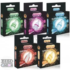 پکیج کامل 5 عددی کاندوم‌ های فضایی شادو ایلین Shadow Ailen Condom