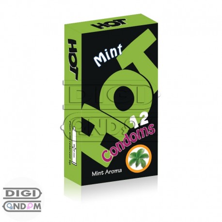 خرید کاندوم هات 12 تایی خنک کننده نعنائی HOT Mint Aroma از دیجی کاندوم