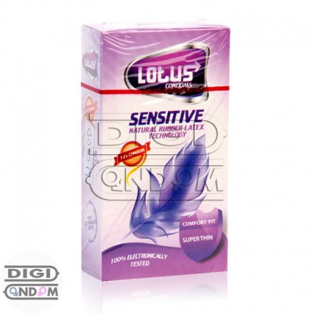 خرید کاندوم لوتوس 12 تایی بسیار نازک حساس LOTUS Sensitive Super Thin از دیجی کاندوم