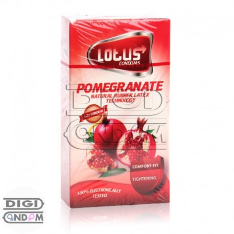 خرید کاندوم لوتوس 12 تایی تنگ کننده پومگرنیت LOTUS POMEGRANATE TIGHTENING از دیجی کاندوم