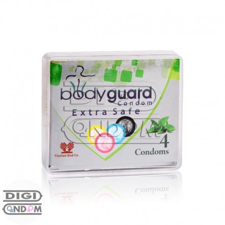 خرید کاندوم بادی گارد 4 تایی خاردار خنک کننده فوق ایمن bodyguard Extra Safe از دیجی کاندوم