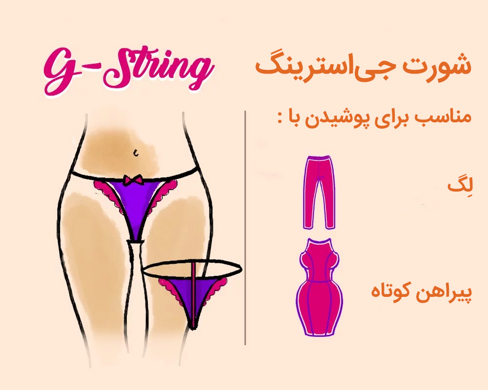 خرید انواع شورت جی استرینگ G-String Panties از فروشگاه دیجی کاندوم