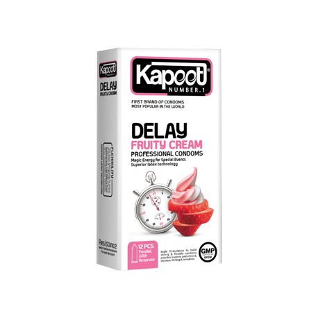 کاندوم میوه ای کاپوت Delay Fruity Cream بسته 12 عددی کاندوم میوه ای کاپوت Delay Fruity Cream بسته 12 عددی