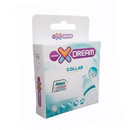 collar-alien-xdream-dotted-condoml-420x420 کاندوم خاردار فضایی طوقی مدل COLLAR بسته تک عددی - Image 1