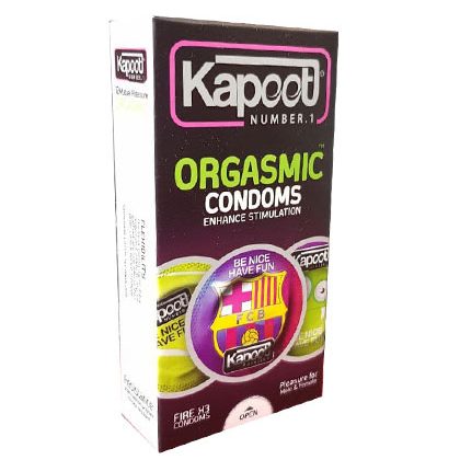 orgasmic-kapoot-delay-condom-420x420 کاندوم تاخیری تحریک کننده کاپوت مدل ORGASMIC بسته 12 عددی - Image 1
