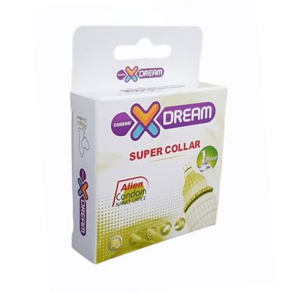super-collar-alien-xdream-dotted-condom-420x420 کاندوم خاردار فضایی اره ماهی مدل SUPER COLLAR بسته تک عددی - Image 1