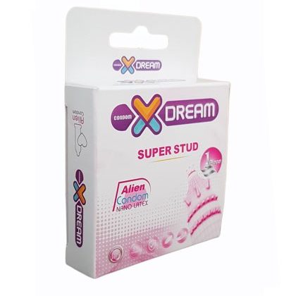 super-stud-alien-xdream-dotted-condom-420x420 کاندوم خاردار فضایی دکمه دار مدل SUPER STUD بسته تک عددی - Image 1