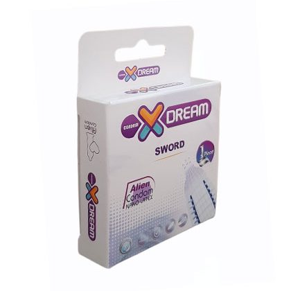 sword-alien-xdream-dotted-condom-420x420 کاندوم خاردار فضایی شمشیری مدل SWORD بسته تک عددی - Image 1