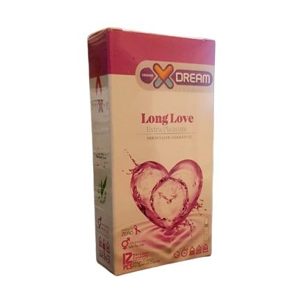 xdeam-long-love-420x420 کاندوم تاخیری طولانی مدت ایکس دریم مدل Long Love بسته 12 عددی - Image 1