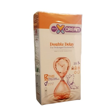xdream-double-delay کاندوم دابل دیلی ایکس دریم مدل Double dely بسته 12 عددی - Image 1