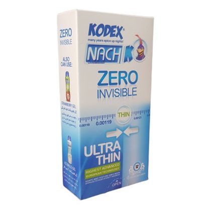 zero-nach-kodex-thin-condom-420x420 کاندوم نازک کدکس مدل ZERO بسته 12 عددی - Image 1